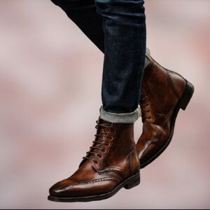 Thursday Men's Tan Leather Lace-Up Boots